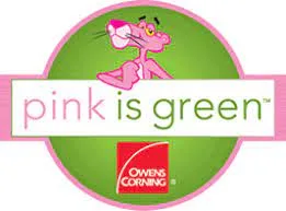Pink is green logo